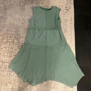 Vince Camuto Green Pleated A-Line Dress Size 18W